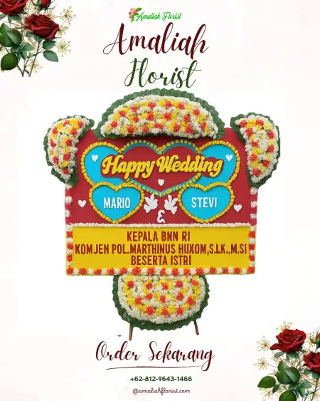 Papan Bunga Pernikahan Tanjungkenongo